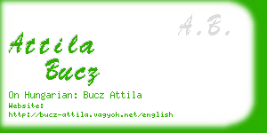 attila bucz business card